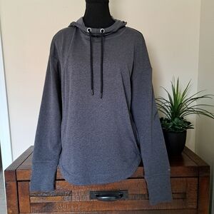 Danskin Hoodie Women's Small Grey Pull Over Hooded Sweatshirt Long Sleeved Cozy